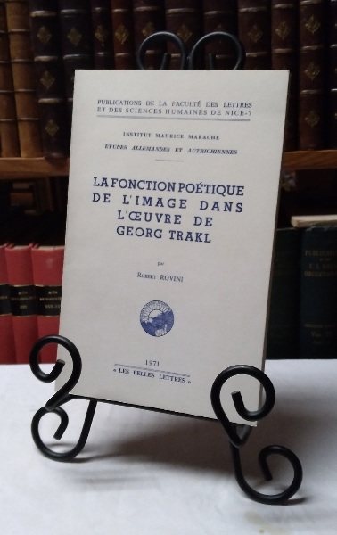 Image for La fonction poetique de l'image dans l'oeuvre de Georg Trakl La fonction poetique de l'image dans l'oeuvre de Georg Trakl