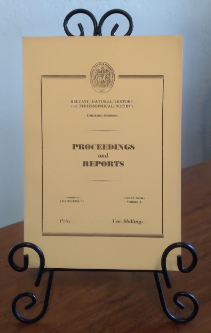 Image for Proceedings and Reports, Belfast Natural History and Philosophical Society, 139th-140th Sessions, Second Series, Volume 6, 1959/60, 1960/61 Proceedings and Reports, Belfast Natural History and Philosophical Society, 139th-140th Sessions, Second Series, Volume 6, 1959/60, 1960/61
