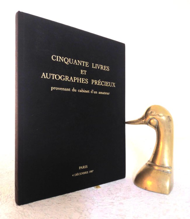 Catalogue de vente aux enchres/ Cinquantes livres et autographes prcieux provenant du cabinet d'un amateur- 4 dcembre 1987, Drouot,salles 1 et 7