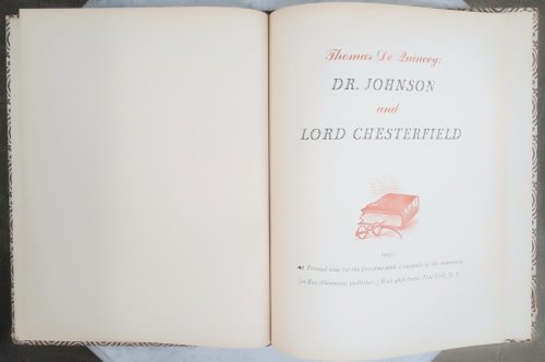 Image for Dr. Johnson and Lord Chesterfield Dr. Johnson and Lord Chesterfield