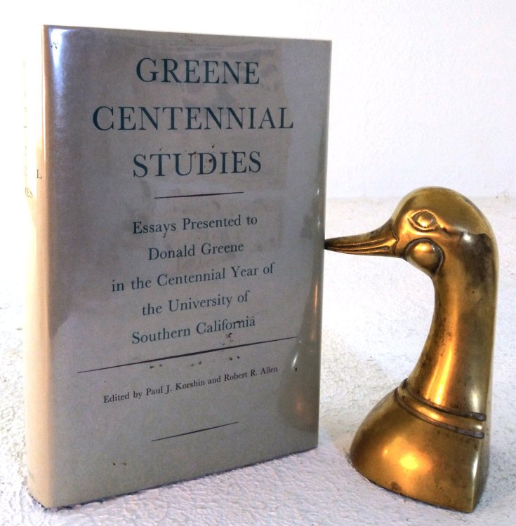 Image for Greene Centennial Studies Essays to Honor Donald Greene in the Centennial Year of the University of Southern California Greene Centennial Studies Essays to Honor Donald Greene in the Centennial Year of the University of Southern California