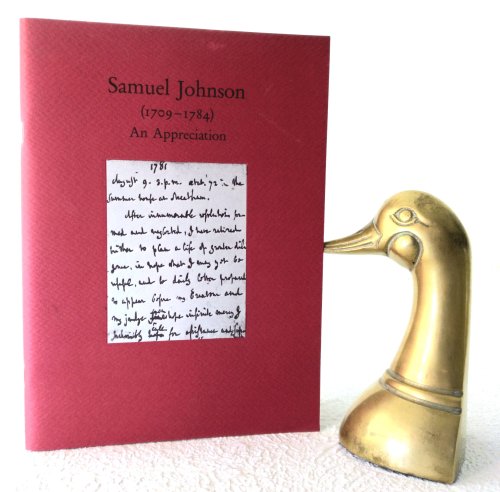 Image for Samuel Johnson (1709-1784): an appreciation Samuel Johnson (1709-1784): an appreciation