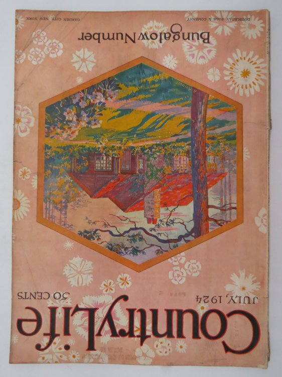 COUNTRY LIFE MAGAZINE, JULY 1924 (BUNGALOW NUMBER; NORMAN ROCKWELL FISK TIRE)