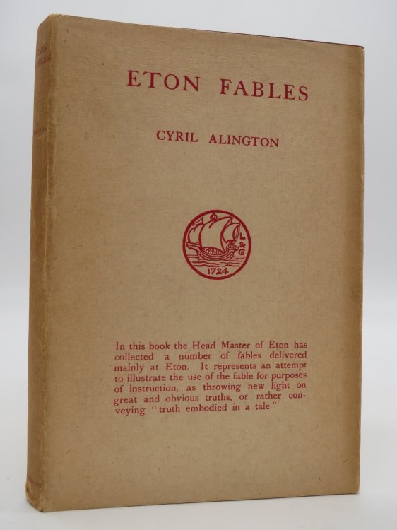 ETON FABLES; (DJ Protected by a Brand New, Clear, Acid-Free Mylar Cover)