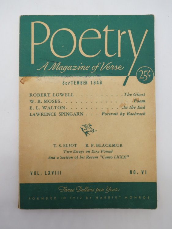 POETRY; A Magazine of Verse - September 1946 (Vol. LXCIII, No. VI