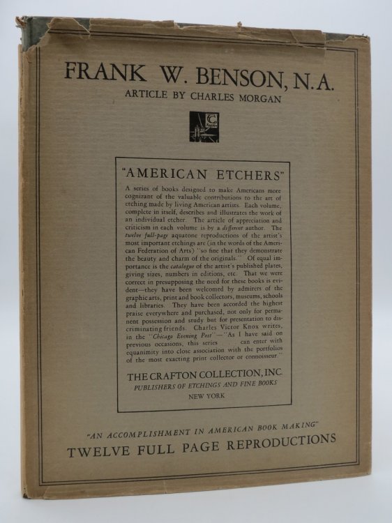 AMERICAN ETCHERS VOLUME XII; Frank W. Benson, N. A. (DJ Protected by a Brand New, Clear, Acid-Free Mylar Cover)