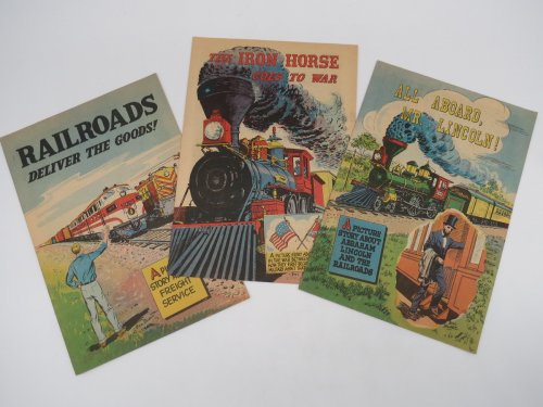 Image for ALL ABOARD, MR. LINCOLN!; THE IRON HORSE GOES TO WAR; RAILROADS DELIVER THE GOODS (3 COMIC BOOKS) ALL ABOARD, MR. LINCOLN!; THE IRON HORSE GOES TO WAR; RAILROADS DELIVER THE GOODS (3 COMIC BOOKS)