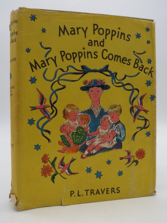 MARY POPPINS AND MARY POPPINS COMES BACK (DE LUXE CHILDREN'S EDITION ILLUSTRATED IN COLOR) ; (DJ Protected by a Brand New, Clear, Acid-Free Mylar Cover)