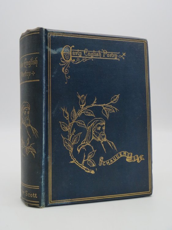 EARLY ENGLISH AND SCOTTISH POETRY, 1250-1600 (FINE BINDING WITH CHAUCER ILLUSTRATION)