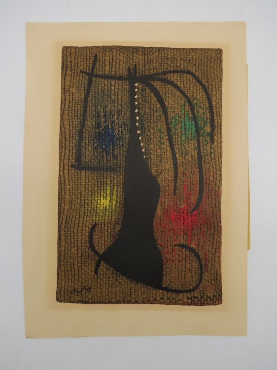 JOAN MIRO, FEMME VI/VI VINTAGE LITHOGRAPH PRINT