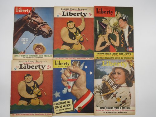 LIBERTY MAGAZINE LOT OF 13 ISSUES FOR 1934, 1940, 1942