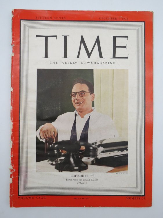 TIME MAGAZINE DECEMBER 5, 1938 (CLIFFORD ODETS)