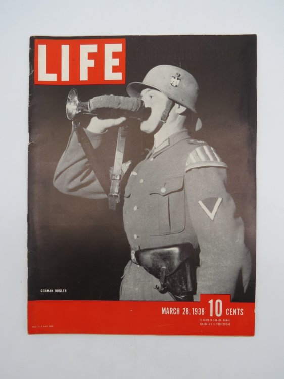 LIFE MAGAZINE - MARCH 28, 1938 (GERMAN BUGLER COVER)