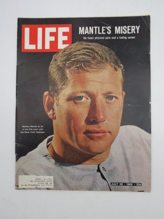 LIFE MAGAZINE - JULY 30, 1965 (MICKEY MANTLE'S MISERY)