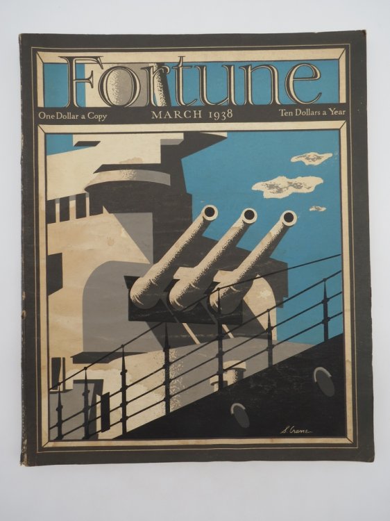 FORTUNE MAGAZINE, MARCH 1938 (S. CRANE NAVY BATTLESHIP COVER)