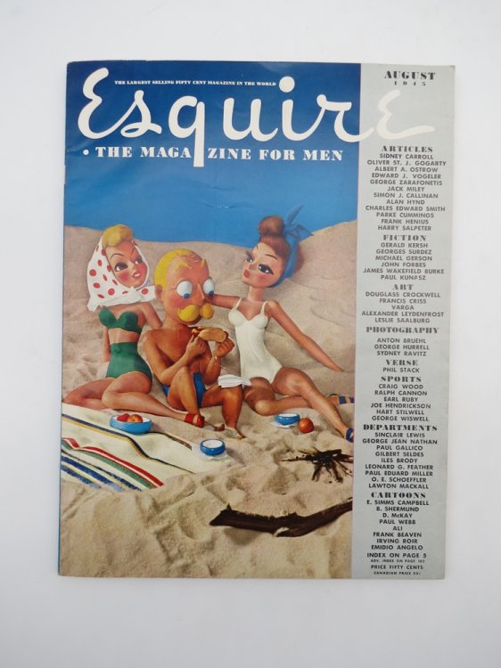 Image for ESQUIRE MAGAZINE AUGUST, 1945 (VARGA GIRL PINUP) ESQUIRE MAGAZINE AUGUST, 1945 (VARGA GIRL PINUP)