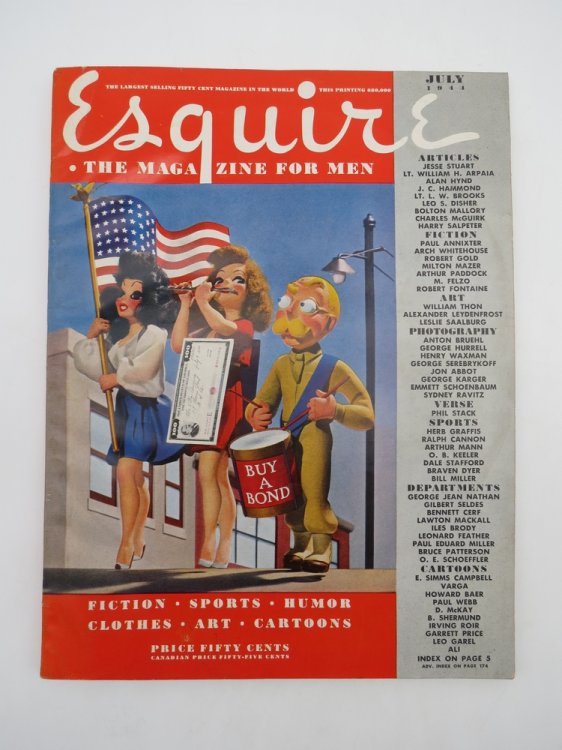 ESQUIRE MAGAZINE JANUARY 1945 (VARGA 12-MONTH GIRL PINUPS )