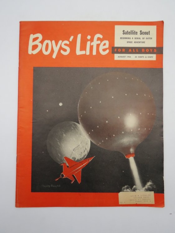 BOYS' LIFE MAGAZINE, AUGUST 1950 (CHESLEY BONESTELL ROCKET COVER)
