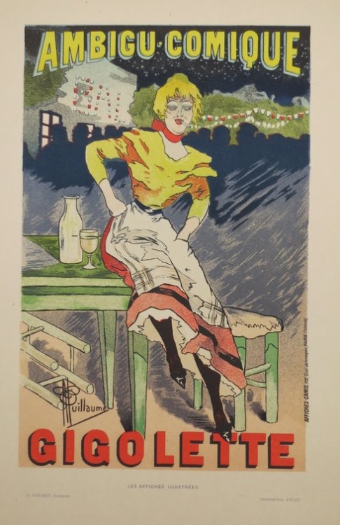 AMBIGU-COMIQUE GIGOLETTE ORIGINAL LITHOGRAPH OF POSTER
