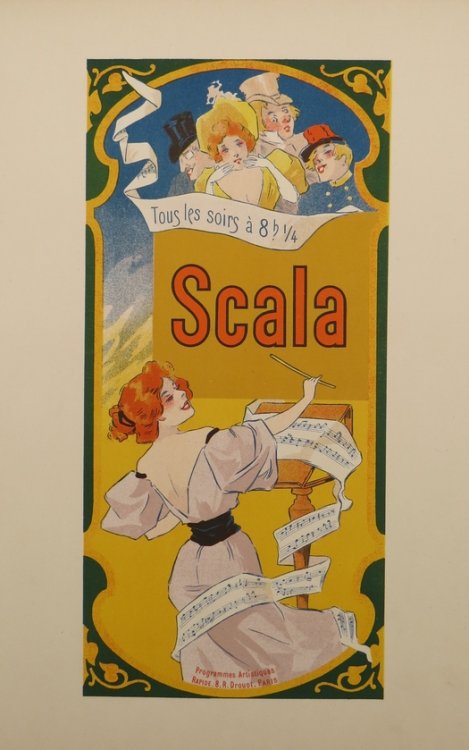 SCALA TOUS LES SOIRS ORIGINAL LITHOGRAPH OF POSTER