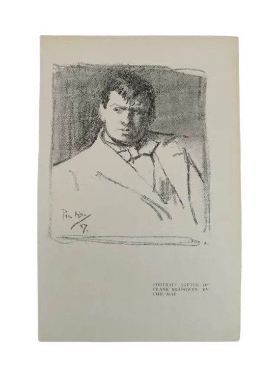 ANTIQUE 1898 PRINT PHIL MAY BY FRANK BRANGWYN