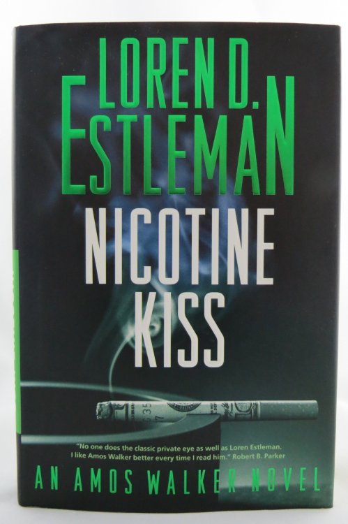NICOTINE KISS; An Amos Walker Novel (DJ protected by a brand new, clear, acid-free mylar cover)