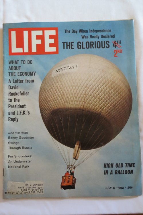 Image for LIFE MAGAZINE JULY 6, 1962 -- (HOT-AIR BALLOON COVER) LIFE MAGAZINE JULY 6, 1962 -- (HOT-AIR BALLOON COVER)