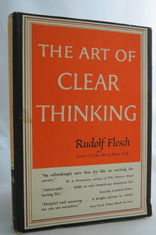 Image for THE ART OF CLEAR THINKING; (DJ protected by a brand new, clear, acid-free mylar cover) THE ART OF CLEAR THINKING; (DJ protected by a brand new, clear, acid-free mylar cover)