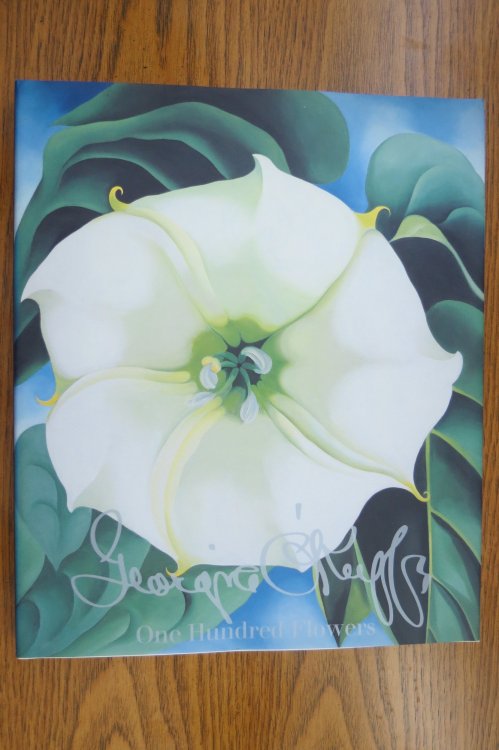 GEORGIA O'KEEFFE; One Hundred Flowers (DJ protected by a brand new, clear, acid-free mylar cover)
