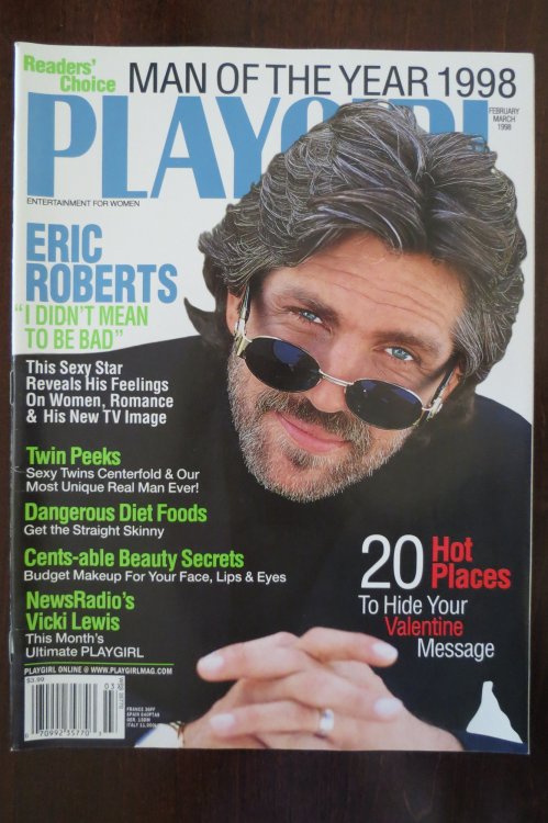 PLAYGIRL MAGAZINE FEBRUARY/MARCH 1998; Eric Roberts; Sexy Twins in the Centerfold!