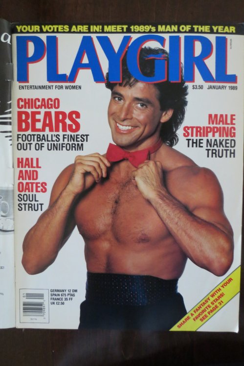 PLAYGIRL MAGAZINE; January 1989 -- Man of the Year, the Chicago Bears out of Uniform!
