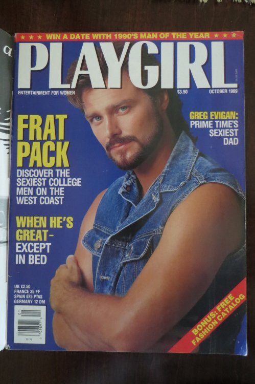 PLAYGIRL MAGAZINE; October 1989 -- Greg Evigan Cover