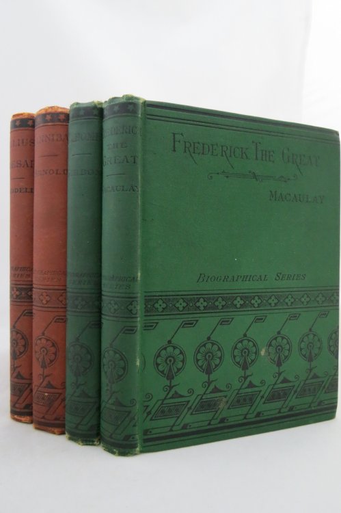 BIOGRAPHICAL SERIES, 4 VOLUMES: LIFE OF MAHOMET; LIFE OF FREDERICK THE GREAT; LIFE OF JULIUS CAESAR; LIFE OF HANNIBAL; (Fine Victorian Bindings)