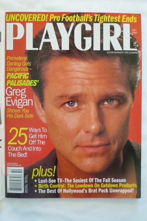PLAYGIRL MAGAZINE OCTOBER 1997 - GREG EVIGAN; PRO FOOTBALLS TIGHTEST ENDS