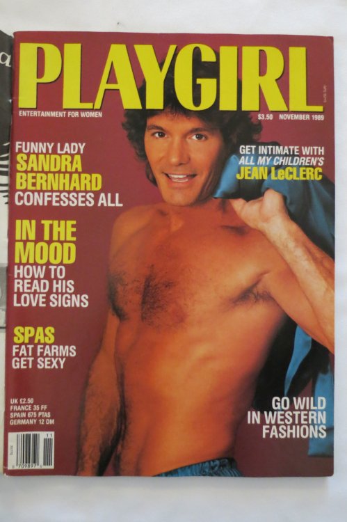 PLAYGIRL MAGAZINE; November 1989 Jean Leclerk from 'All My Children'