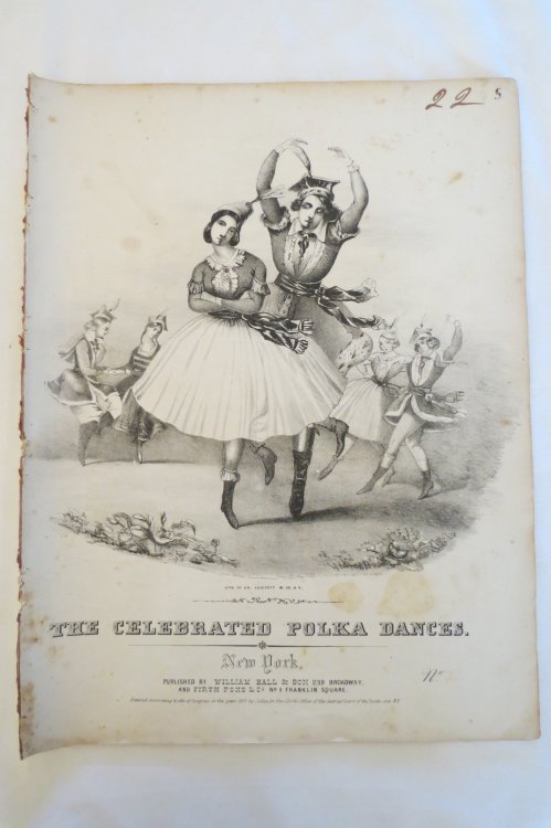 THE CELEBRATED REDOWA POLKA (SHEET MUSIC) ; (The Celebrated Polka Dances Litho Cover by William Endicott)