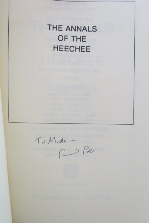 THE ANNALS OF THE HEECHEE; (DJ is protected by a clear, acid-free mylar cover) (Signed by Author)