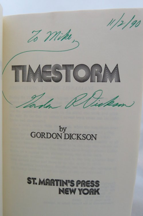 TIME STORM; (DJ is protected by a clear, acid-free mylar cover) (Signed by Author)
