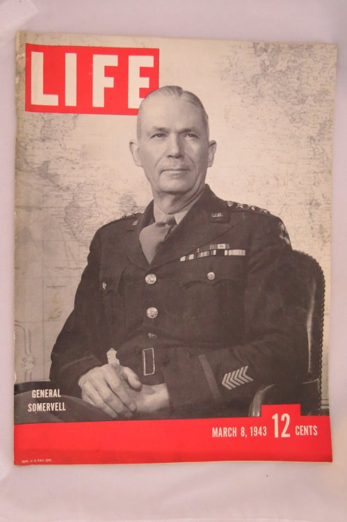 LIFE MAGAZINE MARCH 8, 1943; THEATER: 'THE PATRIOTS'; Veronica Lake Puts Up Long Hair At Government's Request; Wartime Gardening: Amatuers Plant Their Private Crops; Martha Raye Sings for Bomber Crews in North Africa; See Additional Info Below