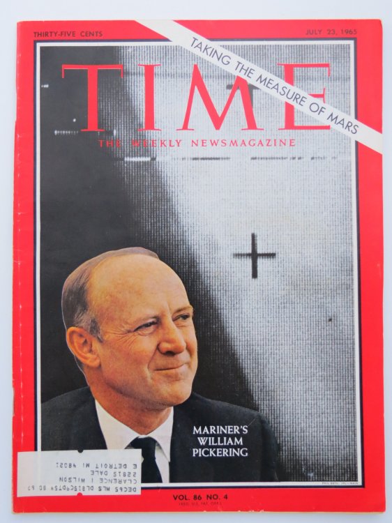 TIME MAGAZINE JULY 23, 1965 (TAKING THE MEASURE OF MARS MARINER'S WILLIAM PICKERING)