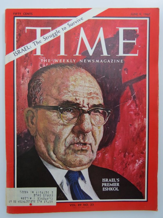 TIME MAGAZINE JUNE 9, 1967 (ISRAEL'S PRMIER ESHKOL)