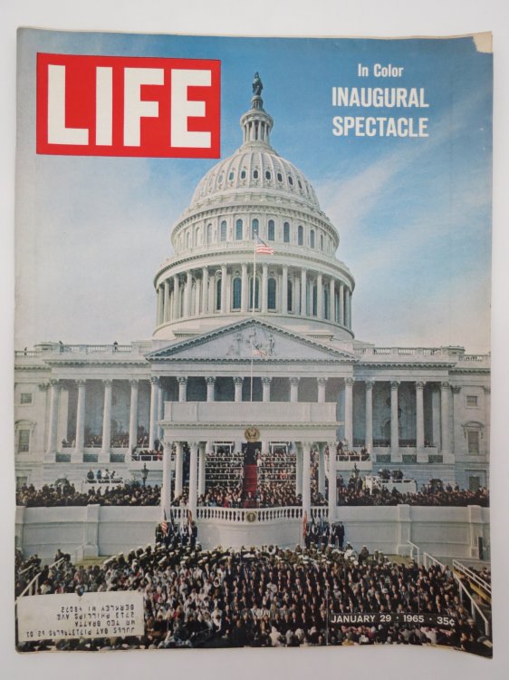 LIFE MAGAZINE JANUARY 29, 1965 (LBJ INAUGURAL / CHURCHILL / MISSION TO MARS ADS)