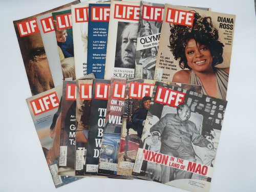 LOT OF 15 LIFE MAGAZINES FROM 1972; january 21; march 3; may 26;june 23; july 7;august 4, 18;september 15;october 13, 27; November 3, 10, 17;December 1, 8;