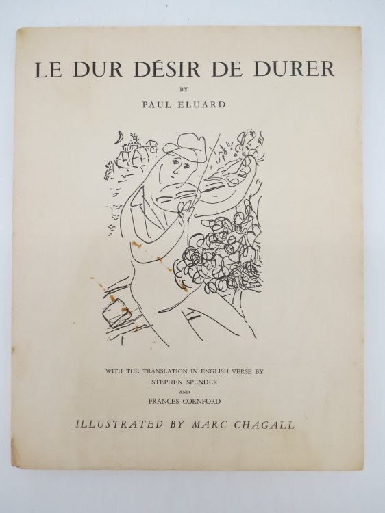 Image for LE DUR DESIR DE DURER ILLUSTRATED BY MARC CHAGALL; (DJ Protected by a Brand New, Clear, Acid-Free Mylar Cover) LE DUR DESIR DE DURER ILLUSTRATED BY MARC CHAGALL; (DJ Protected by a Brand New, Clear, Acid-Free Mylar Cover)