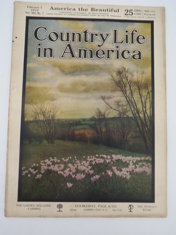 COUNTRY LIFE IN AMERICA MAGAZINE, FEBRUARY 1, 1912 (AMERICA THE BEAUTIFUL; NORTHERN CALIFORNIA)
