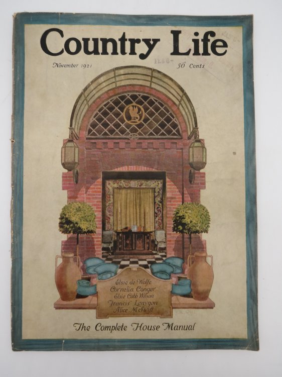 COUNTRY LIFE MAGAZINE, NOVEMBER 1921 (THE COMPLETE HOUSE MANUAL)