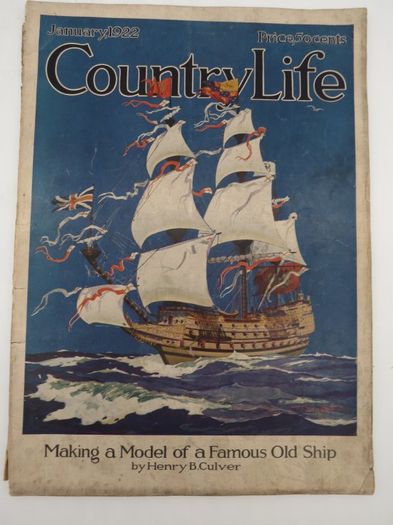 COUNTRY LIFE MAGAZINE, JANUARY 1922 (MAKING A MODEL OF AN OLD SHIP)