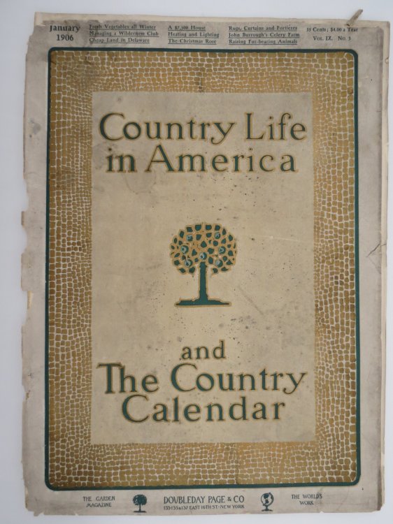 COUNTRY LIFE IN AMERICA MAGAZINE, JANUARY 1906 (THE COUNTRY CALENDAR)