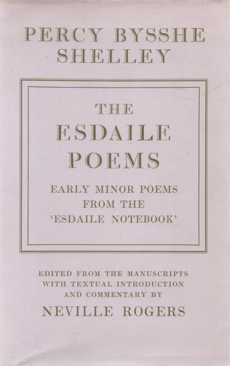 Image for The Esdaile Poems Early Minor Poems from the The Esdaile Poems Early Minor Poems from the
