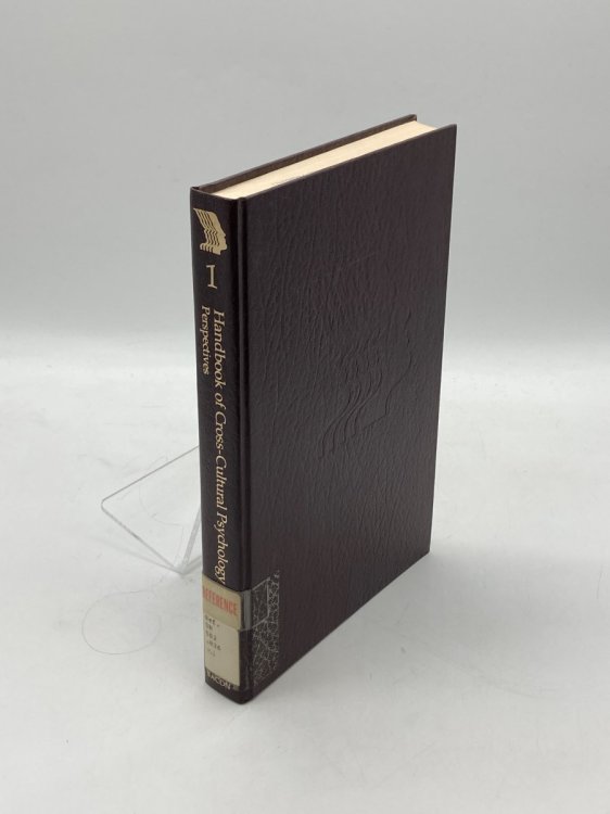 Handbook of Cross-Cultural Psychology Perspectives Vol 1